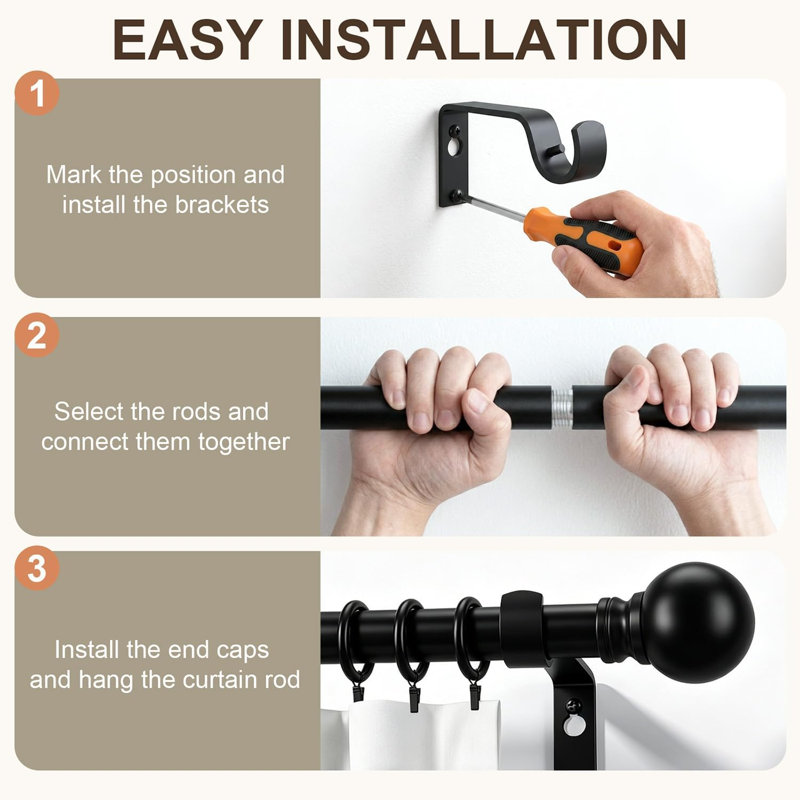 Black Curtain Rods