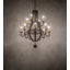 Lustre empire de style bougie à 12 lumières avec accents de bois Ayeasha