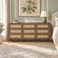 Commode à 3 tiroirs de 80 cm de large pour chambre à coucher, commode de rangement en rotin - brun-638581440-697983594