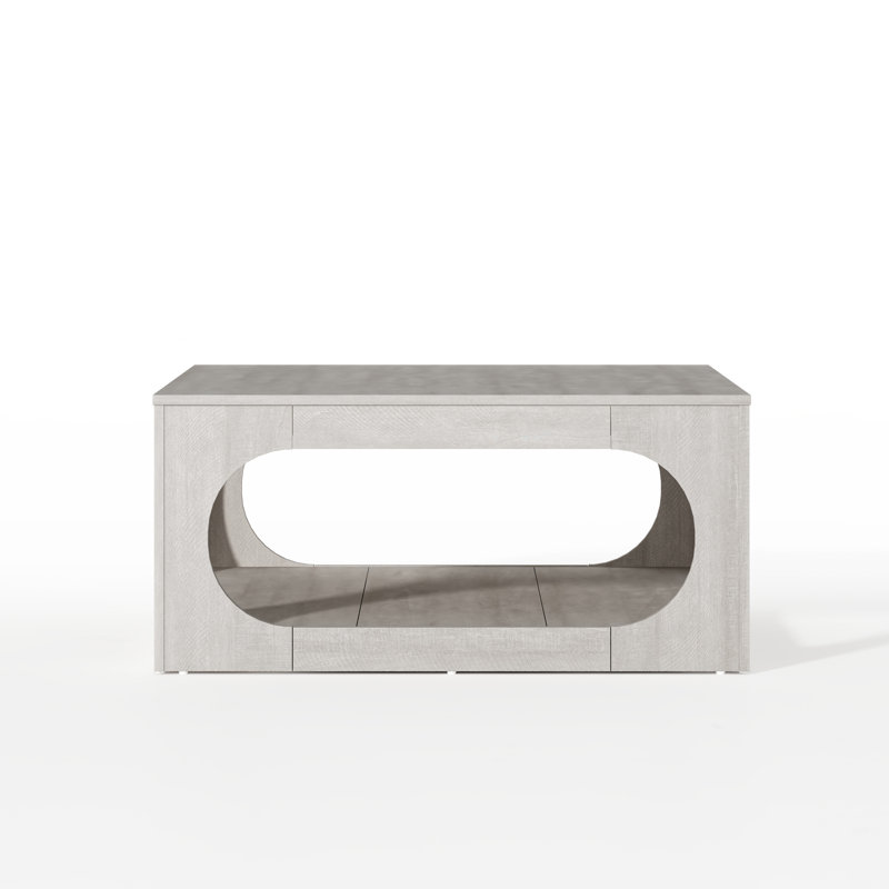 Inniss Square Coffee Table, Dusty Gray Oak