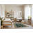 Machine Washable Overdyed Green Area Rug-1739500518