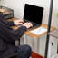 Bureau Mind Mind, hauteur réglable, poste de travail pour ordinateur portable, table d'ordinateur de bureau à domicile, panneau de fibres à densité moyenne, brun
