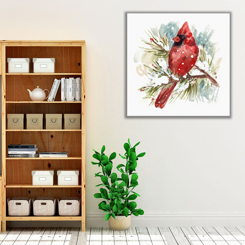 The Cardinal II - reproduction d'art sur toile, H 30 po x l 30 po