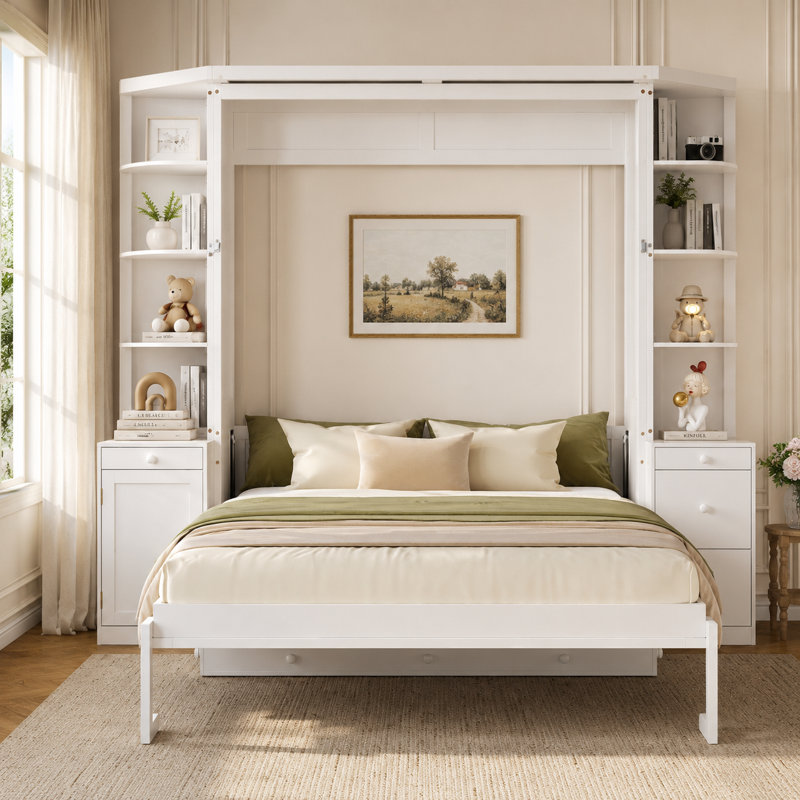 Suite studio avec grand lit escamotable Mabe Smart Queen, Blanc