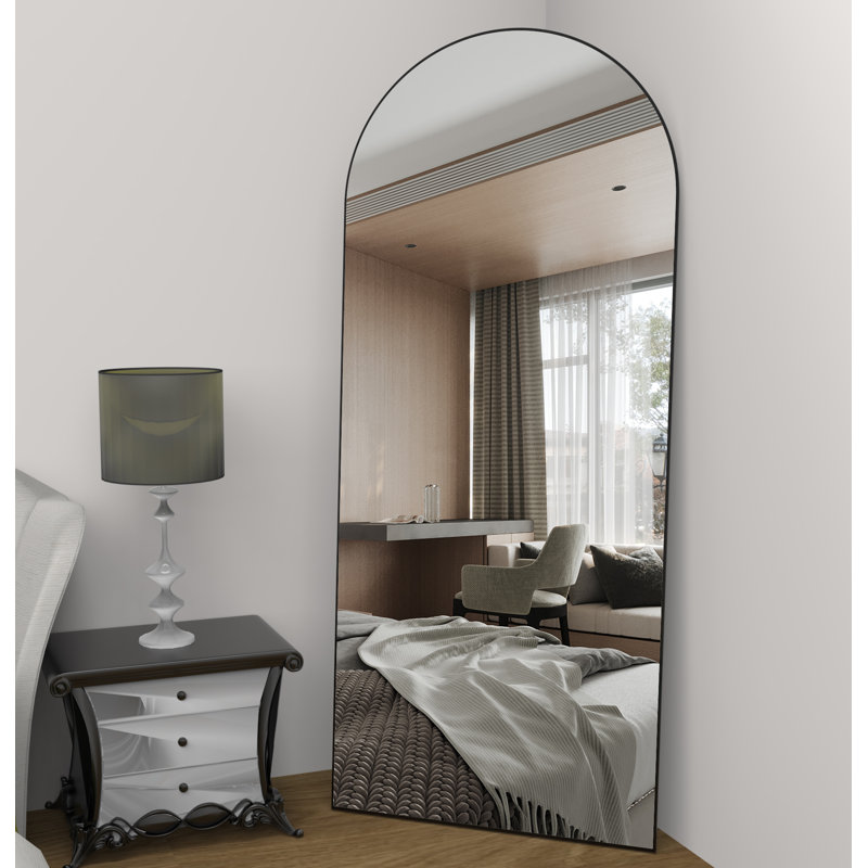 Alvy Arch Mirror, Black, 65" x 24"