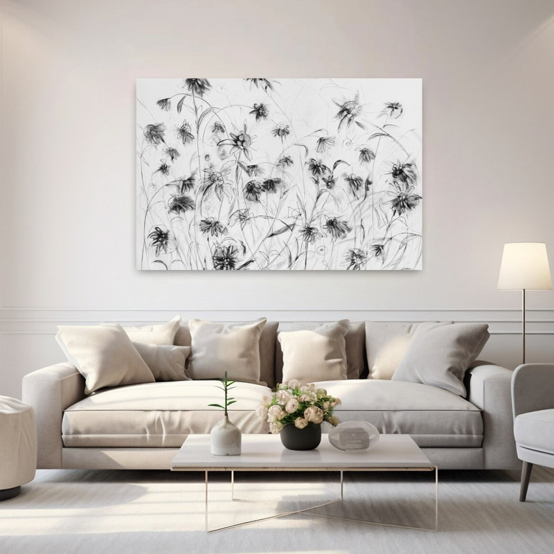 Art abstrait Edelweiss, H 40 po x l 60 po