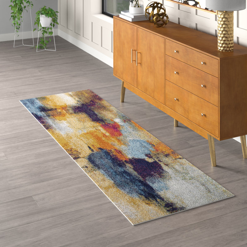 Chiron Abstract Area Rug, Runner 76 x 244cm