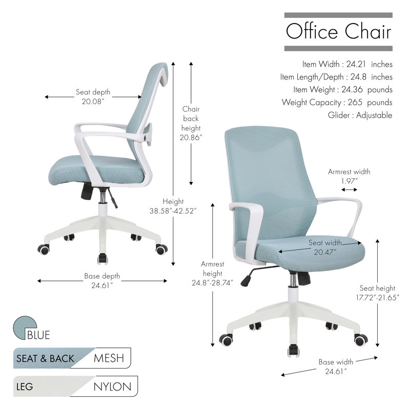 Mesh Office Chair, Blue