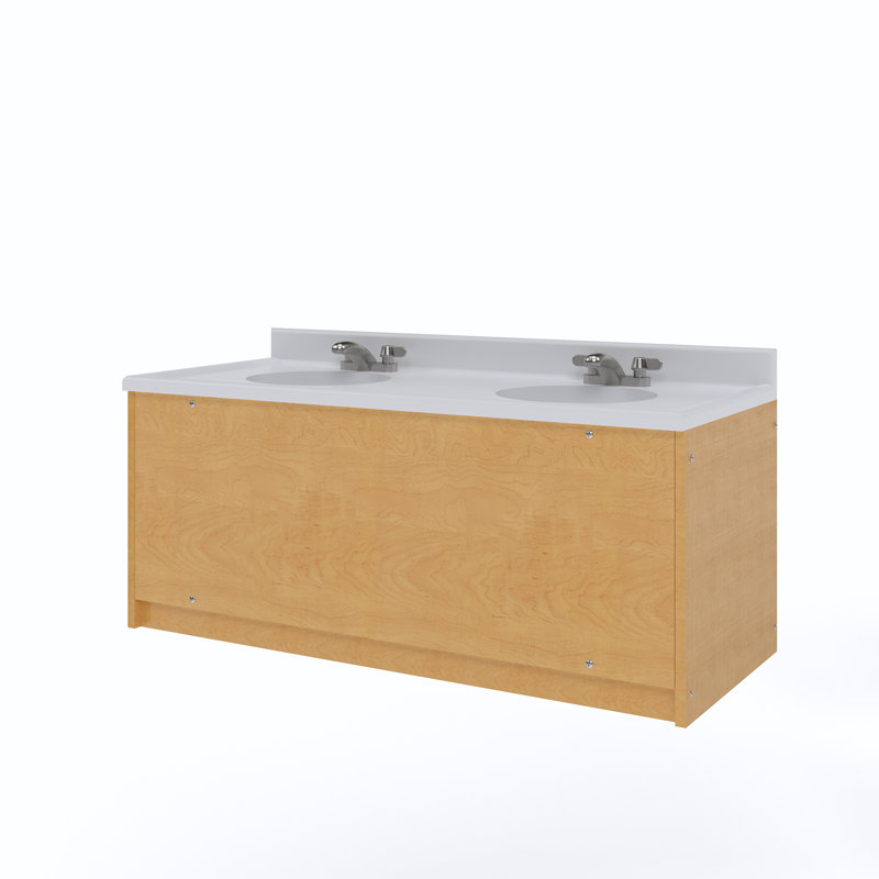 Ensemble de meuble-lavabo double 49 po, Érable, Non