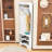 Space-Saving Corner Hall Tree with 4 Hooks, Built-In Shoe Bench and Shelf-1841173086