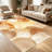 1PC neutral earth tone watercolor overlapping circle bokeh area rugs for Living Room, Soft and Comfortable, All-season, easy-care, machine washable Indoor floor mat, ideal for dining table, bedroom, entryway, kitchen, sunroom, Home & Outdoor Decor.-1956574101
