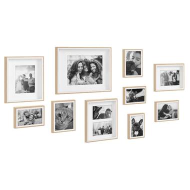 DesignOvation Gallery 16×20 matted to 8×10 Gray Picture Frame Set of 2 –  Monsecta Depot