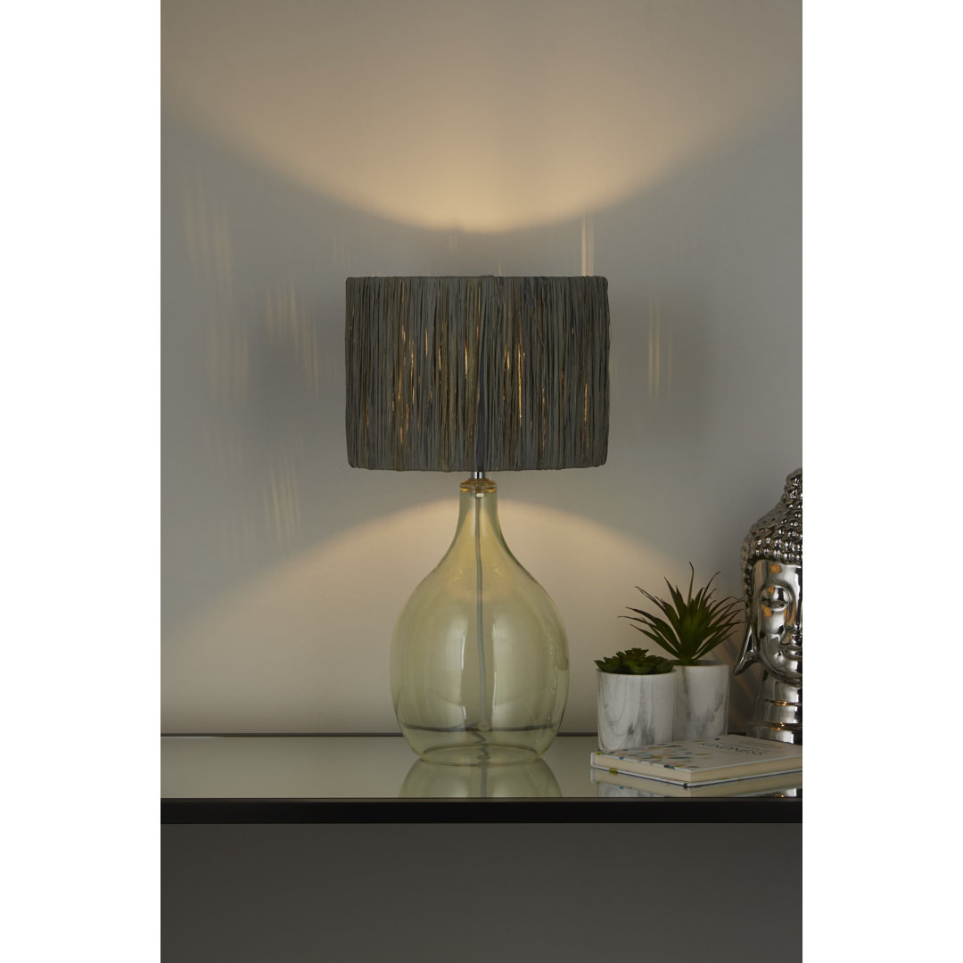 Dark Grey Raffia Shade 25Cm