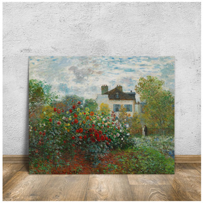 The Artist's Garden in Argenteuil by Claude Monet Canvas Prints Giclee Print Wall Art for Home Decor