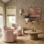 Chaise pivotante rayée rose Passe-1116410526