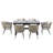 Discover Unmatched Flexibility In Alfresco Dining With Six Creatively Arranged Chairs Made Of Polyester Woven Tape And A Table That Expands From 62.9 To 82.6 Inches To Suit Any Occasion.