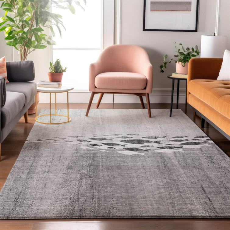 Premium Machine Washable Cerrito Gray Rug