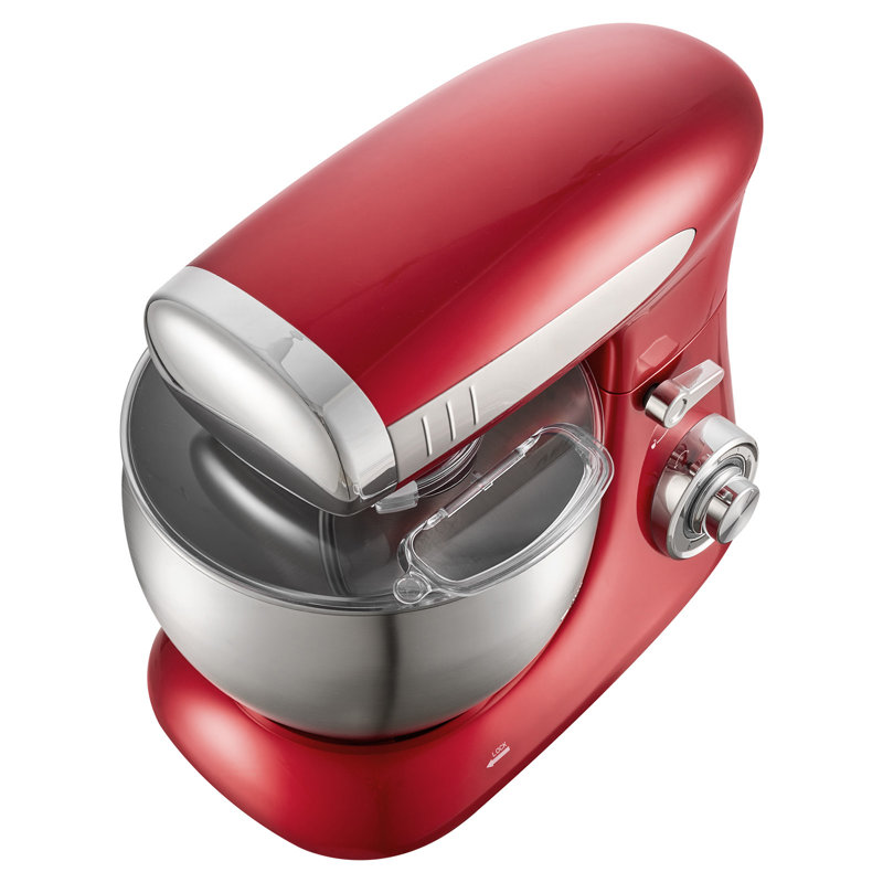 7.4 Qt Tilt-Head Stand Mixer, 500W Electric Kitchen Mixer with 6 Speeds and Pulse Function, Includes Stainless Steel Bowl, Splash Guard, Dough Hook, Whisk, and Beater for Baking and Mixing