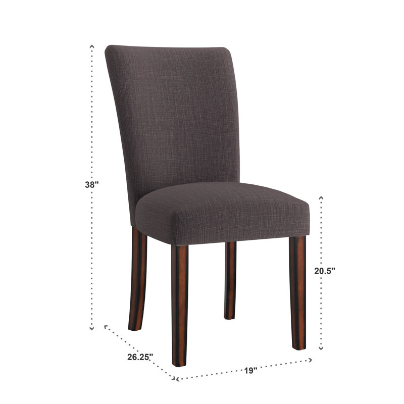 Chaise d'appoint rembourrée Lancaster, Lin gris foncé