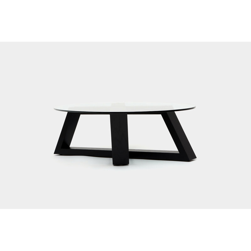 Focal Coffee Table, Black Oak, 15" W x 48" L x 48" W