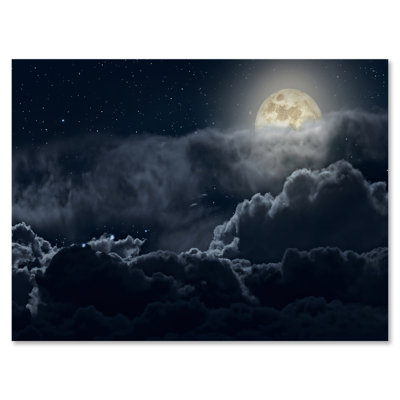 " Cloudy Full Moon Night "