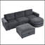 Canapé modulaire en U avec repose-pieds courbé et repose-pieds avec rangement-1587703949
