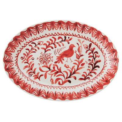 Fitz and Floyd Sicily Red Coupe Platter