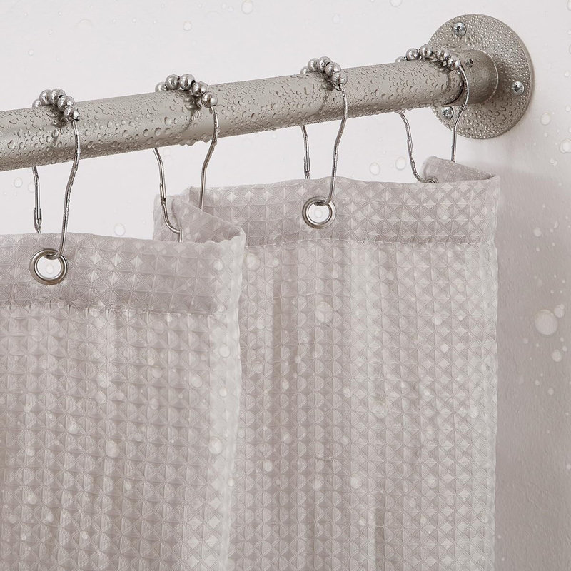 Tringle de rideau de douche en L réglable de 39 à 69 po x 55 à 85 po