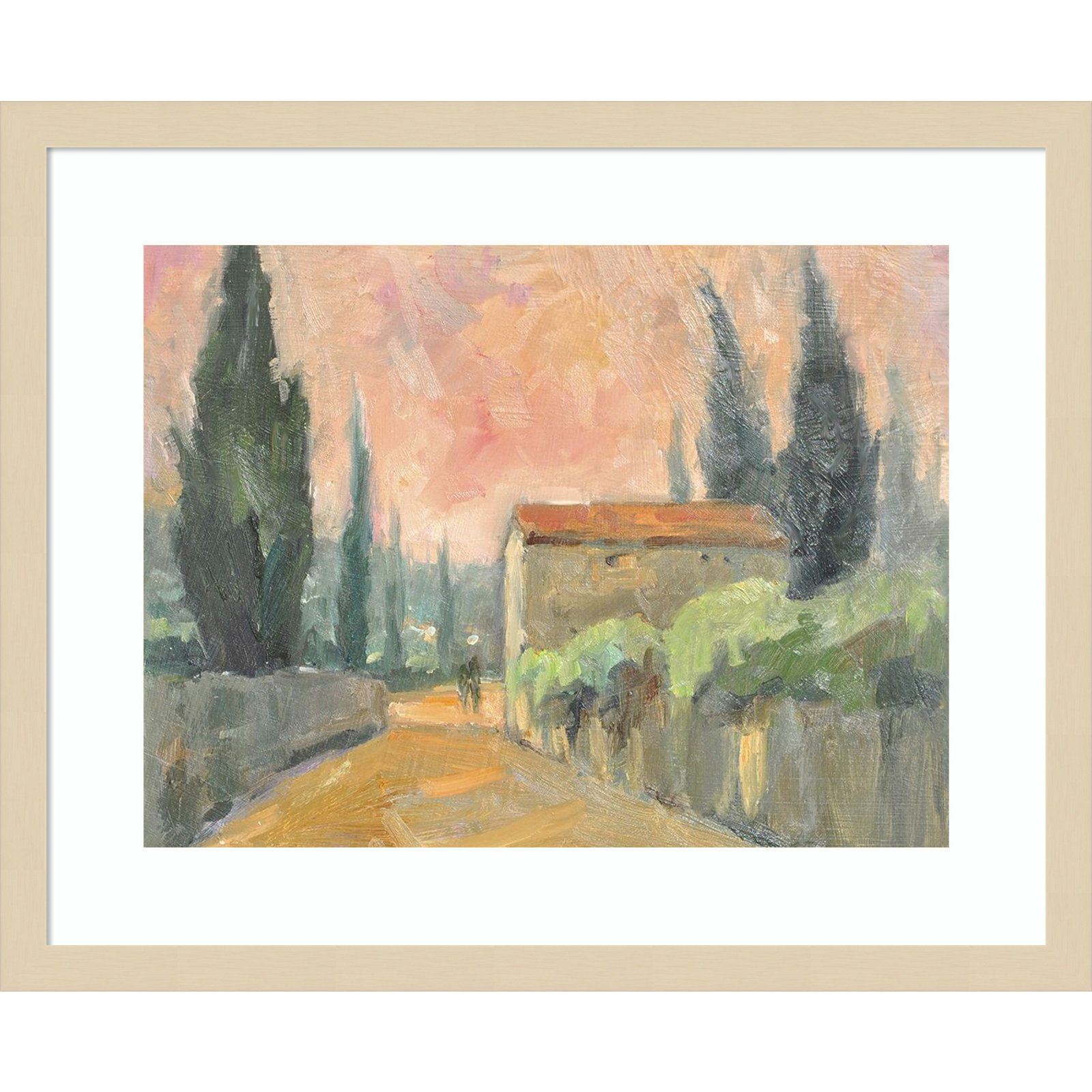 Tuscan Farmhouse Print, Brown, 17" H x 21" W