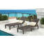 Ensemble de chaises longues d'extérieur 2 pièces avec dossier réglable (ensemble de 2) pour terrasse, bord de piscine ou plage, brun foncé