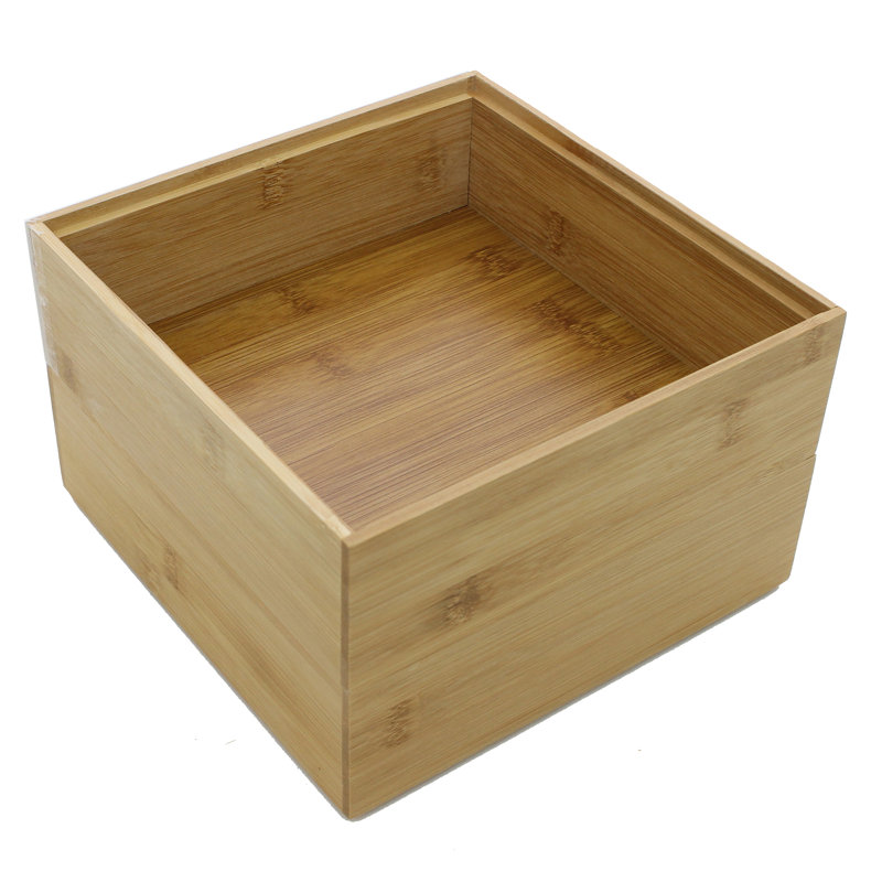 Organisateur de panier en bois massif, H 2,5 po x l 8 po x P 8 po