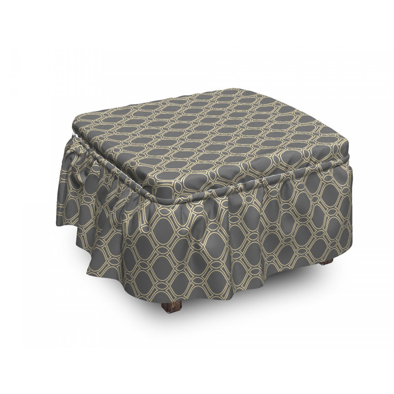 Housse pour à rayures repose-pieds oval shapes