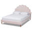 Grand lit plateforme tapissier Mileno
