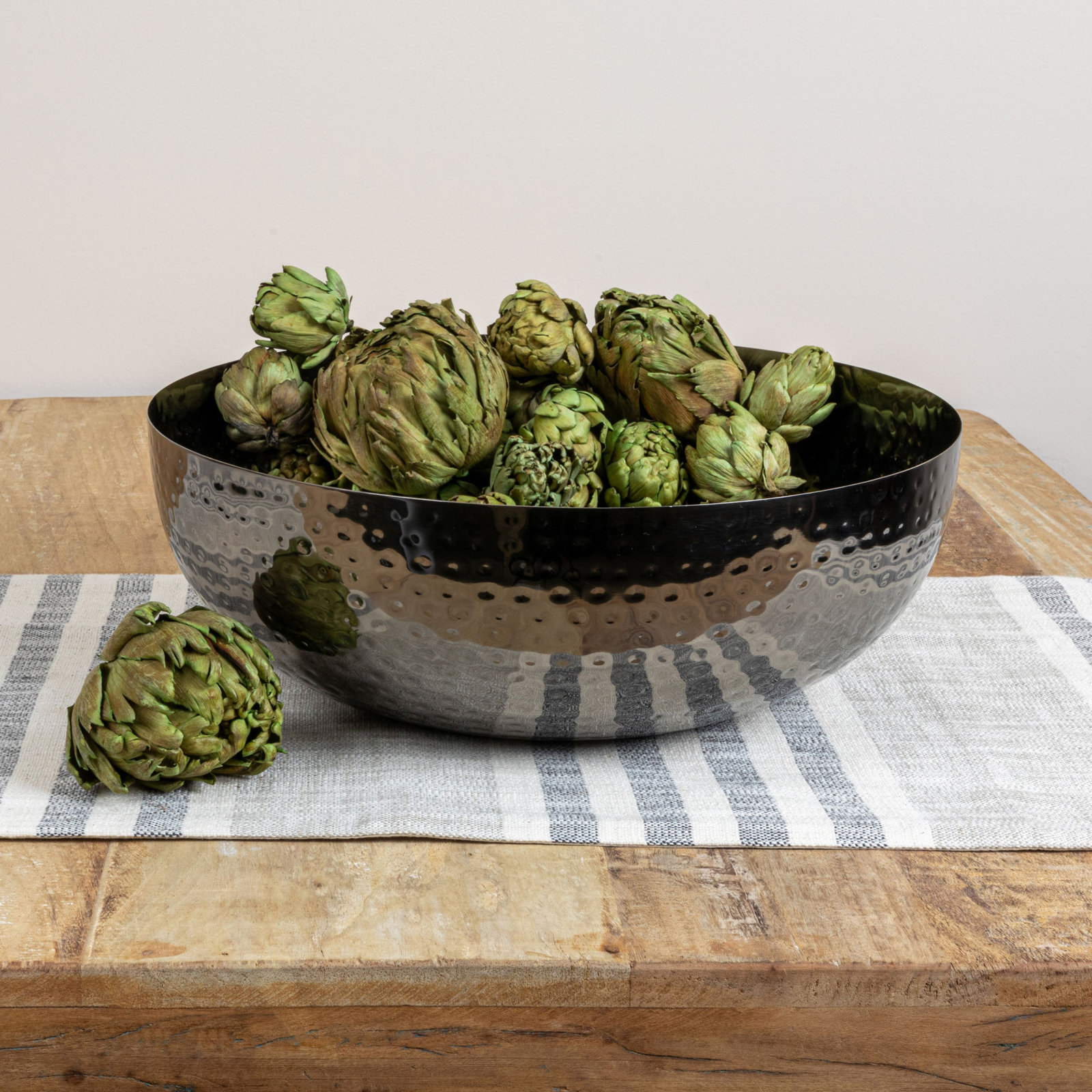 Rosy Handmade Decorative Bowl, Oxidized Silver
