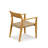 Amilo Wood Premium All-Weather Wicker Outdoor Dining Armchair