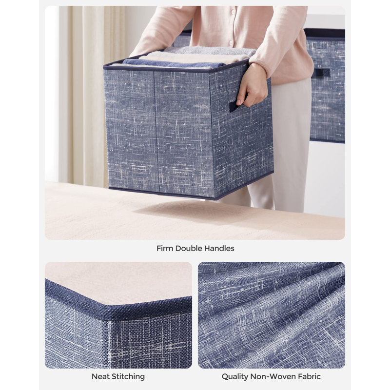 Ensemble de paniers en tissu 3 pièces, Bleu marine