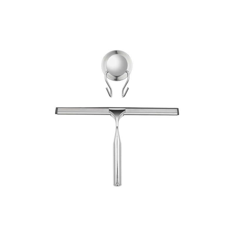 Croydex Stick 'n' Lock Chrome Shower Squeegee, Chrome