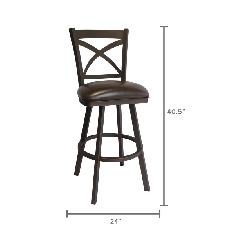 Tabouret de bar et de comptoir Diego Diego, Tabouret de comptoir (assise de 26 po de hauteur), Brun