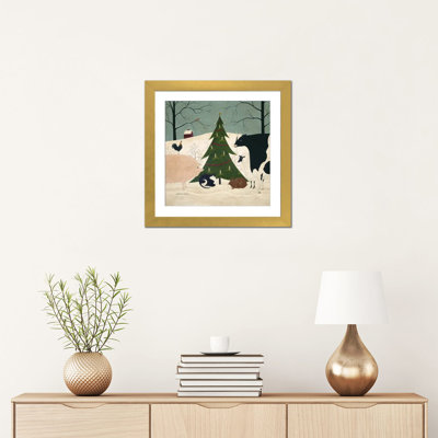 Invité de Noël - reproduction d'art mural - papier d'art encadré