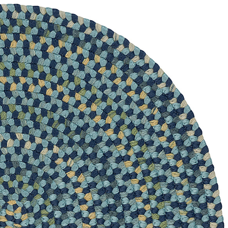 Tapis bleu tressé Glafira, Ovale 15 pi x 20 pi