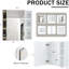 Armoire de salle de bain murale à miroir blanche, miroir transparent, compartiments internes pour soins de la peau avec armoire de rangement