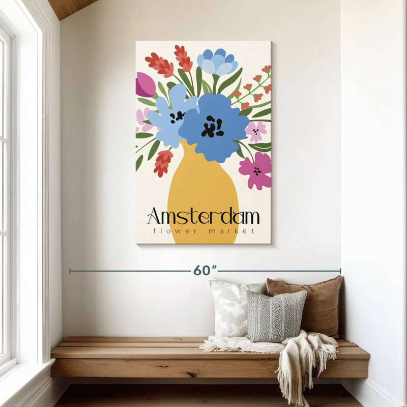 Harnek Amsterdam Bouquet Flower Market Poster, 45" H x 30" W