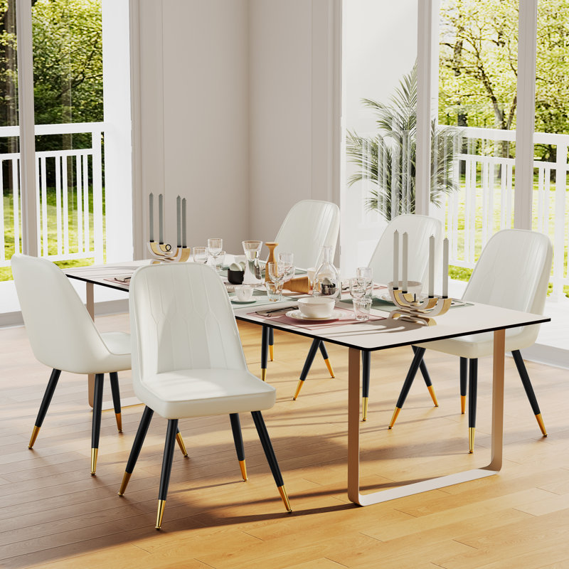 Saunderstown 18'' H Upholstered Side Chair, White