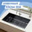 32 Inch Undermount Kitchen Sink, 32x19x8" Single Bowl Stainless Steel Handmade 16 Gauge Under Counter Kitchen Sink Basin Black-124593759