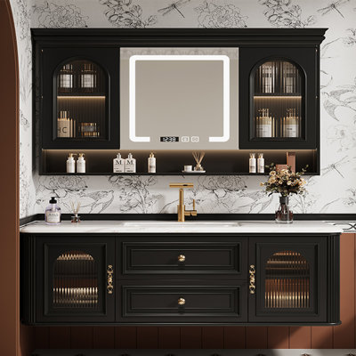 Armoire de salle de bain style américain rétro