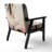Peach Cream Multifaceted Whirls - Upholstered Modern Arm Chair, Peach Accent Chair