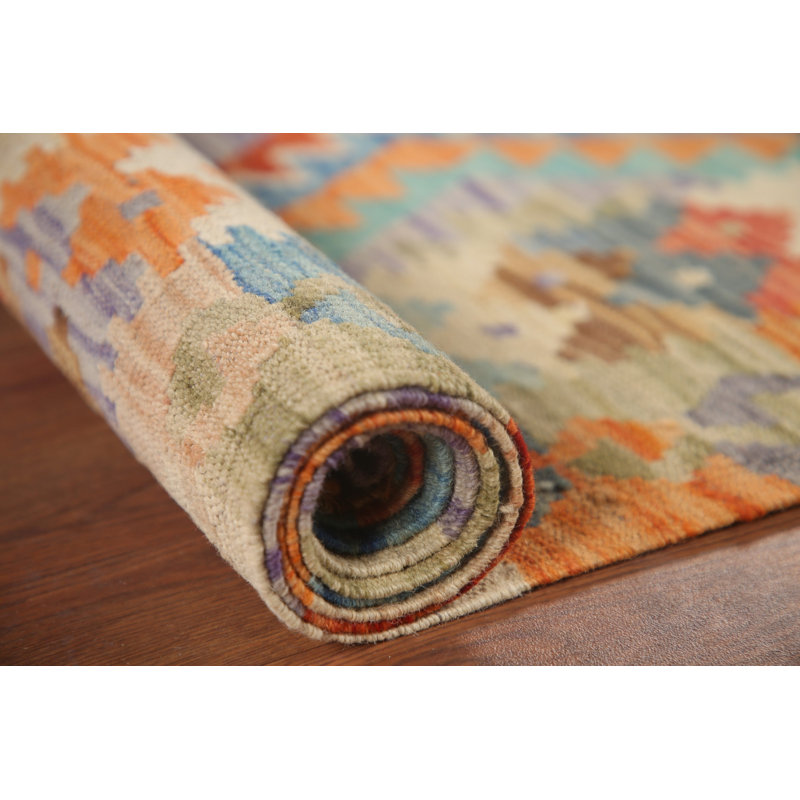 Tapis oriental géométrique Kilim 6 x 10