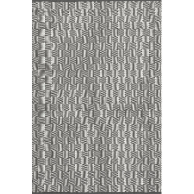 Home Conservatory Squares Handwoven Indoor/Outdoor Area Rug, Rectangle 5' x 8'