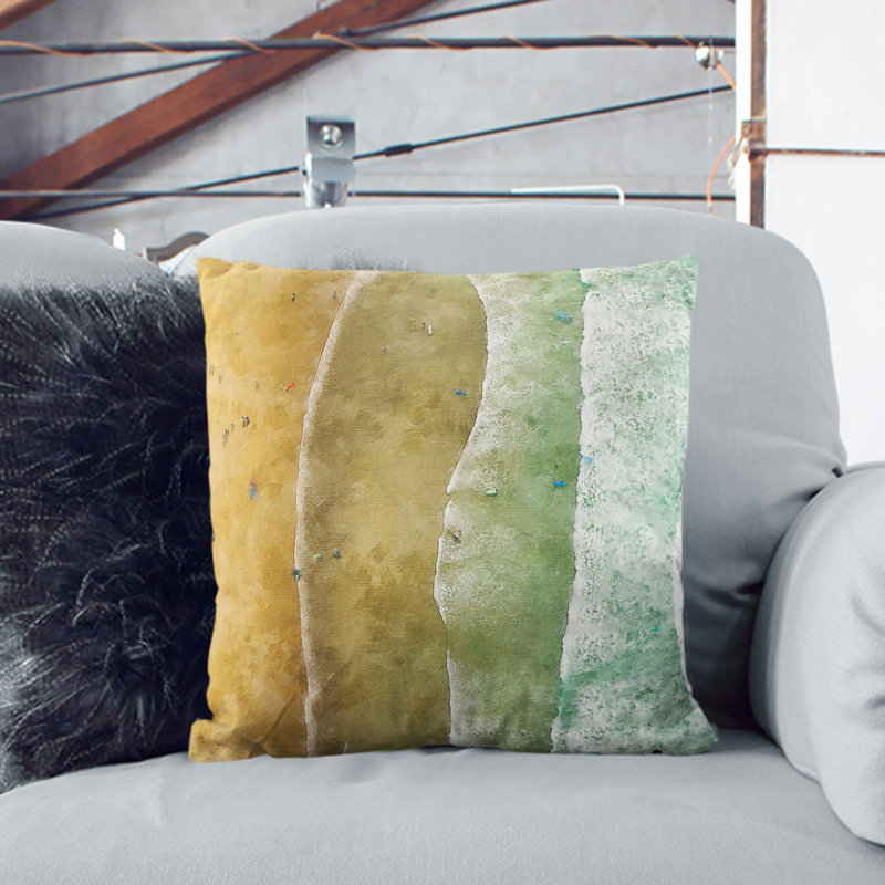Square Throw Cushion, 55cm H x 55cm W x 20cm D, White