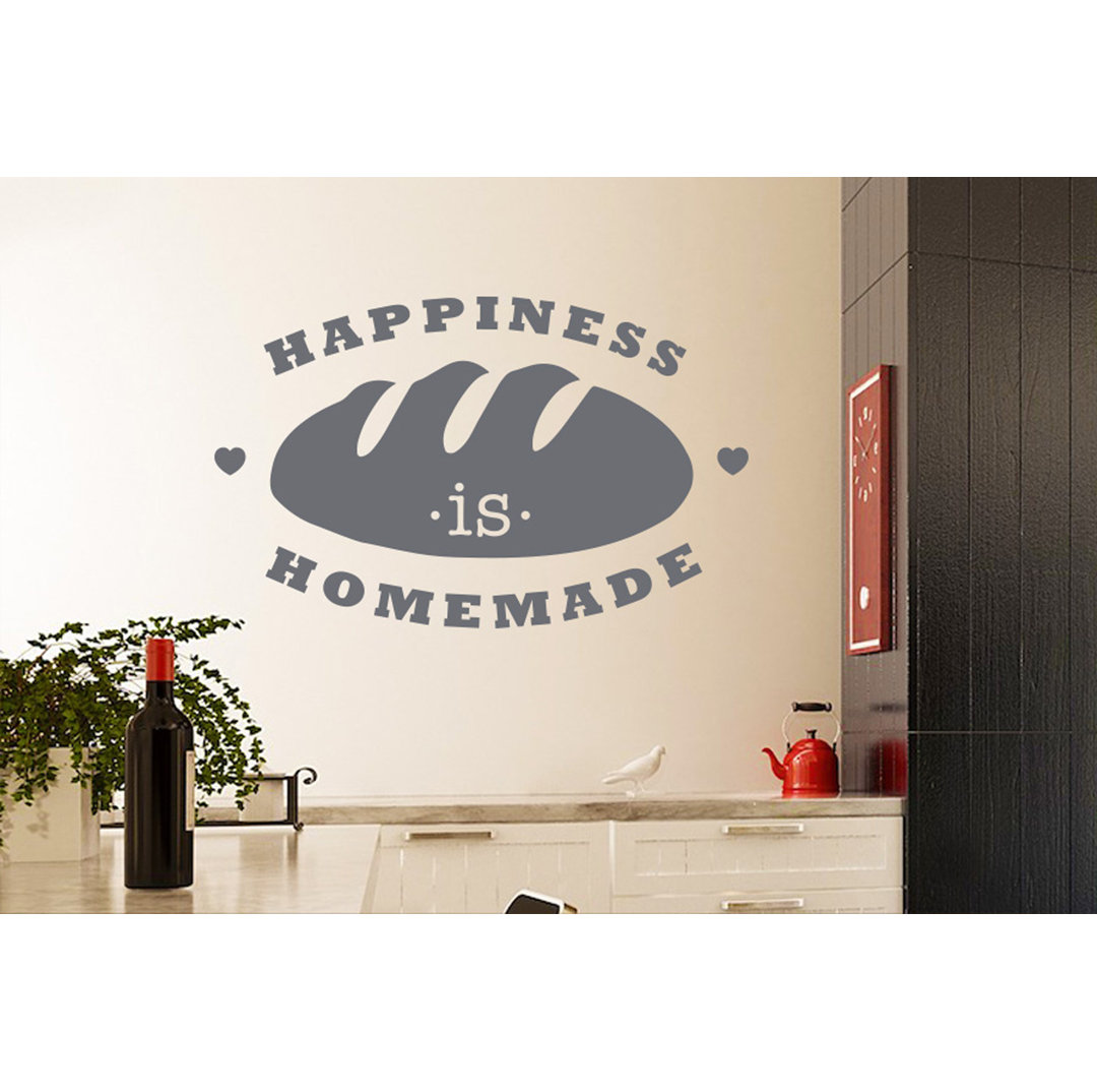 Happiness Is Homemade Loaf of Bread Wall Sticker
